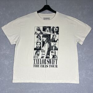 Taylor Swift T-Shirt Adult XXL The Eras Tour Official Merch Cream Beige 2XL